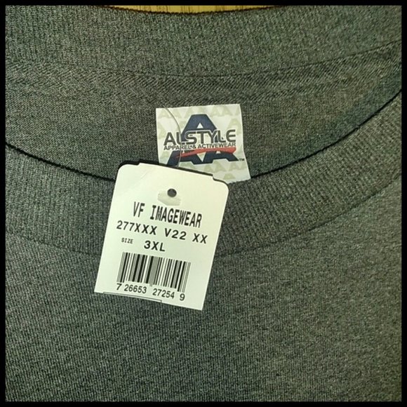 AlStyle Apparel AAA Long Sleeve T-Shirt Gray 3 XL - Picture 2 of 5